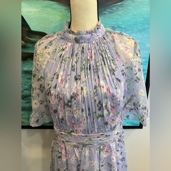 NWT IEENA for Mac Duggal Dress Floral Lavender Size 12 - Picture 6 of 12